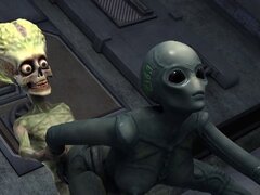 Sexy 3D dibujos animados alienígena nena follada duro por un marciano. Hermosa 3D dibujos animados extraterrestre vixen conseguir su coño mojado follada estilo perrito por un marciano